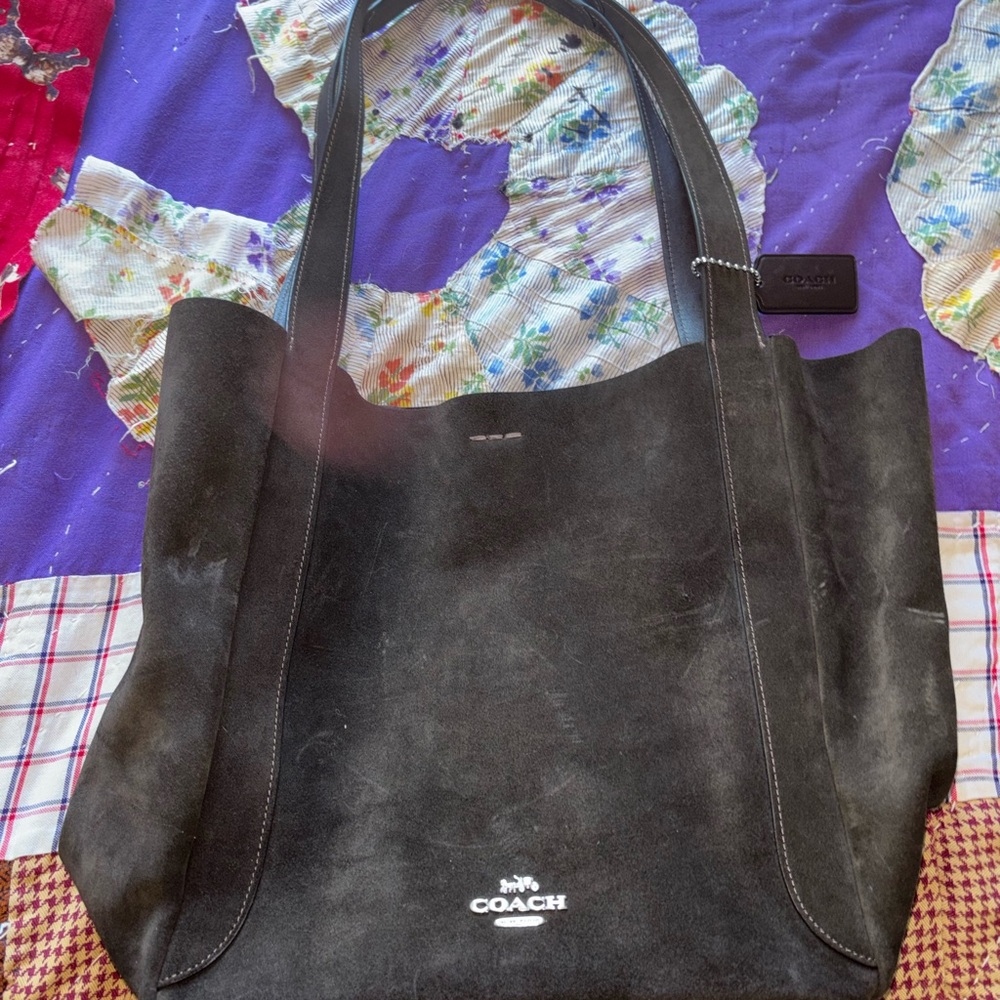 Coach Dark Suede Shoulder Bag